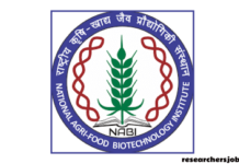 Scientist and Research Associate Position in NABI (Direct Recruitment), Mohali (Punjab), India Direct Recruitment of Scientists in NABI, Mohali (Punjab), India