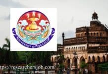Guest Faculty vacancy (Walk-in-Interview) at University Of Lucknow, UP, India Faculty Jobs in India - University of Lucknow, up, India, Total Post ≃ 170