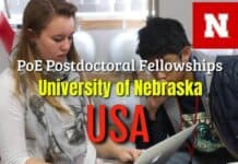 PoE Postdoctoral Fellowships: University of Nebraska, Lincoln, USA PoE Postdoctoral Fellowships University of Nebraska, Lincoln, USA