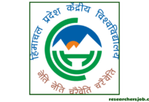 Regular Faculty Posts in Central University of Himachal Pradesh, India Regular Faculty Posts in Central University of Himachal Pradesh, India