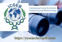 Research Associate (RA) Positions in ICGEB, New Delhi, India Senior Information Scientist Position BTIC Project at ICGEB, New Delhi, India